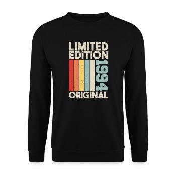 1994 - Limited Edition Birthday Gift 1994 Original - Unisex Pullover - Schwarz - Vorne - Alina (178cm) & Michal (187cm)