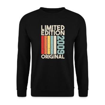2009 - Limited Edition Birthday Gift 2009 Original - Unisex Pullover - Schwarz - Vorne - Alina (178cm) & Michal (187cm)