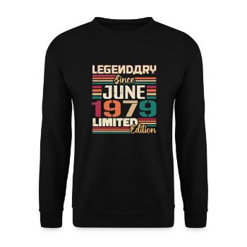 Legendary June 1979 Limited Edition June 1979 - Unisex Pullover - Schwarz - Vorne - Alina (178cm) & Michal (187cm)