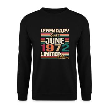 Legendary June 1972 Limited Edition June 1972 - Unisex Pullover - Schwarz - Vorne - Alina (178cm) & Michal (187cm)