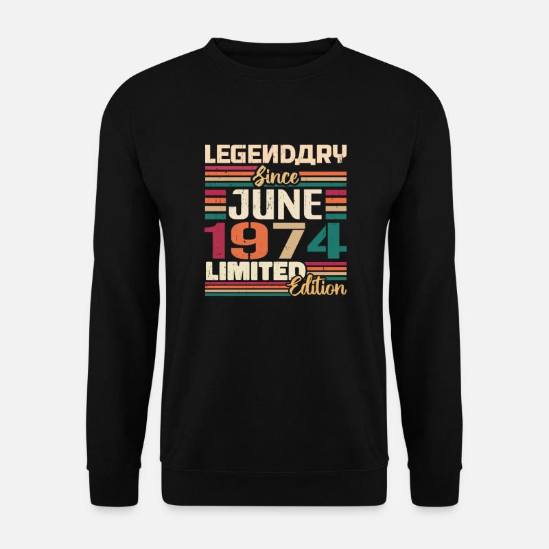 Legendary June 1974 Limited Edition June 1974 - Unisex Pullover - Schwarz