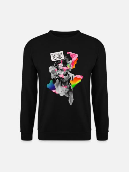 the future is queer! | CSD Leipzig Design 2023 - Unisex Pullover - Schwarz