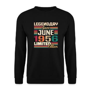 Légendaire Juin 1956 Edition Limitée Juin 1956 - Sweat-shirt Unisexe - noir - Devant - Alina (178cm) & Michal (187cm)