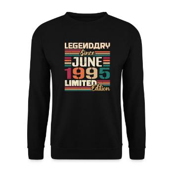 Legendary June 1995 Limited Edition June 1995 - Unisex Sweatshirt - black - Front - Alina (178cm) & Michal (187cm)