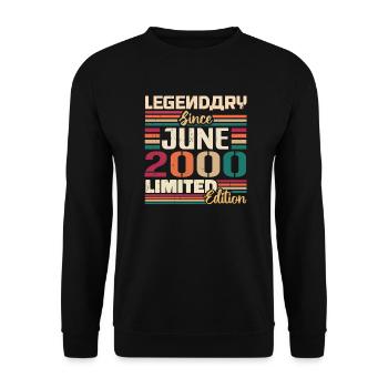 Legendary June 2000 Limited Edition June 2000 - Unisex Sweatshirt - black - Front - Alina (178cm) & Michal (187cm)