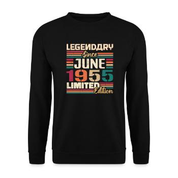 Legendary June 1955 Limited Edition June 1955 - Unisex Pullover - Schwarz - Vorne - Alina (178cm) & Michal (187cm)