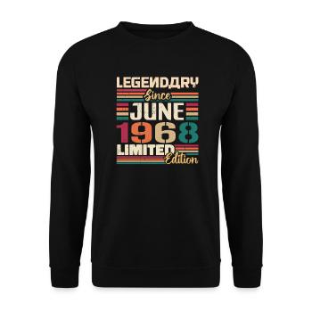 Légendaire Juin 1968 Edition Limitée Juin 1968 - Sweat-shirt Unisexe - noir - Devant - Alina (178cm) & Michal (187cm)