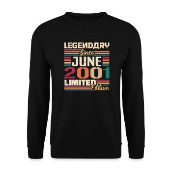 Légendaire Juin 2001 Edition Limitée Juin 2001 - Sweat-shirt Unisexe - noir - Devant - Alina (178cm) & Michal (187cm)