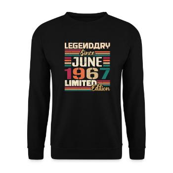 Légendaire Juin 1967 Edition Limitée Juin 1967 - Sweat-shirt Unisexe - noir - Devant - Alina (178cm) & Michal (187cm)