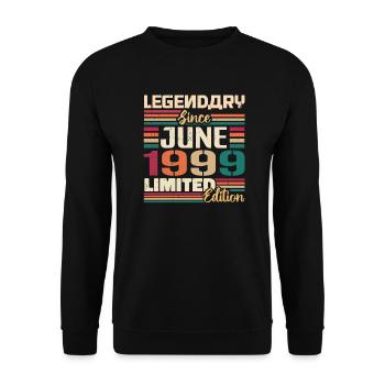 Legendary June 1999 Limited Edition June 1999 - Unisex Sweatshirt - black - Front - Alina (178cm) & Michal (187cm)