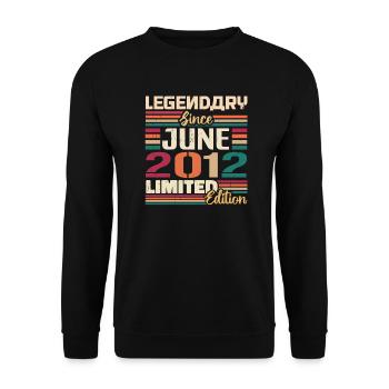 Legendary June 2012 Limited Edition June 2012 - Unisex Sweatshirt - black - Front - Alina (178cm) & Michal (187cm)