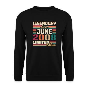 Legendary June 2008 Limited Edition June 2008 - Unisex Sweatshirt - black - Front - Alina (178cm) & Michal (187cm)