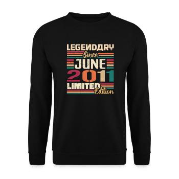Légendaire Juin 2011 Edition Limitée Juin 2011 - Sweat-shirt Unisexe - noir - Devant - Alina (178cm) & Michal (187cm)