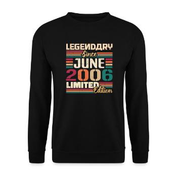 Legendary June 2006 Limited Edition June 2006 - Unisex Sweatshirt - black - Front - Alina (178cm) & Michal (187cm)
