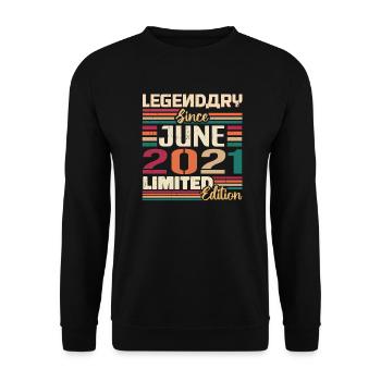 Légendaire Juin 2021 Edition Limitée Juin 2021 - Sweat-shirt Unisexe - noir - Devant - Alina (178cm) & Michal (187cm)