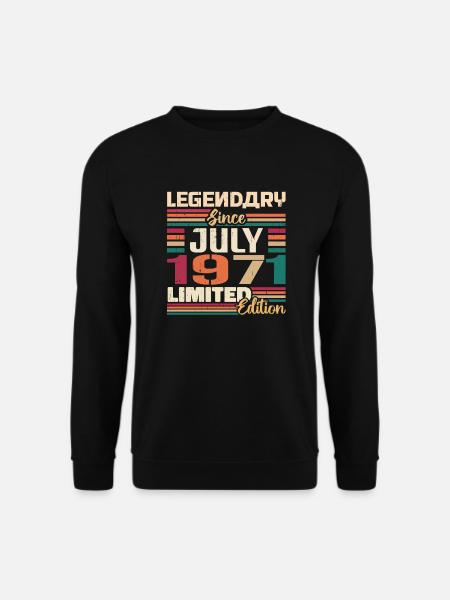 Juli 1971 Jahrestag Juli 1971 Juli Jahrgang - Unisex Pullover - Schwarz