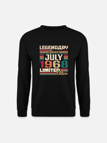 Juli 1968 Jahrestag Juli 1968 Juli Jahrgang - Unisex Pullover - Schwarz