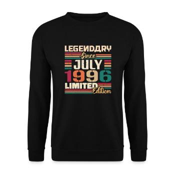 July 1996 Anniversary July 1996 July Vintage - Unisex Sweatshirt - black - Front - Alina (178cm) & Michal (187cm)
