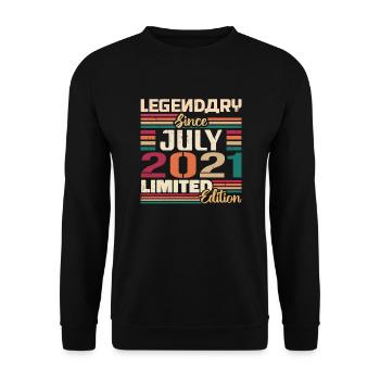 July 2021 Anniversary July 2021 July Vintage - Unisex Sweatshirt - black - Front - Alina (178cm) & Michal (187cm)