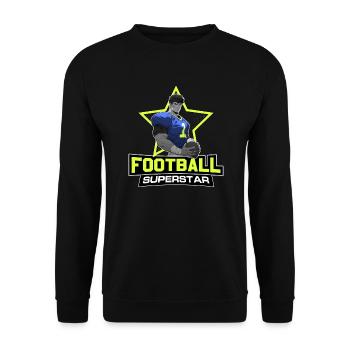 Superstar du football américain - Chemise d’anime - Sweat-shirt Unisexe - noir - Devant - Alina (178cm) & Michal (187cm)