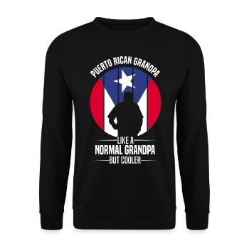Puerto Rico Geschenkidee | Puerto Ricaner Heimat - Unisex Pullover - Schwarz - Vorne - Alina (178cm) & Michal (187cm)