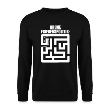 Witze Grüne Die Grünen Habeck Baerbock Partei Öko - Unisex Pullover - Schwarz - Vorne - Alina (178cm) & Michal (187cm)