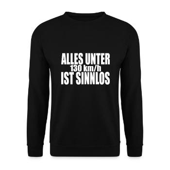Tempolimit Autobahn Grüne Freiheit Verbot Diesel - Unisex Pullover - Schwarz - Vorne - Alina (178cm) & Michal (187cm)
