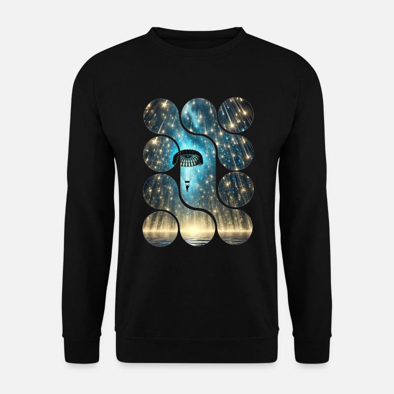 Star Parachute Visual - Unisex Sweatshirt - black