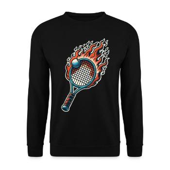 Badminton - Unisex Sweatshirt - black - Front - Alina (178cm) & Michal (187cm)