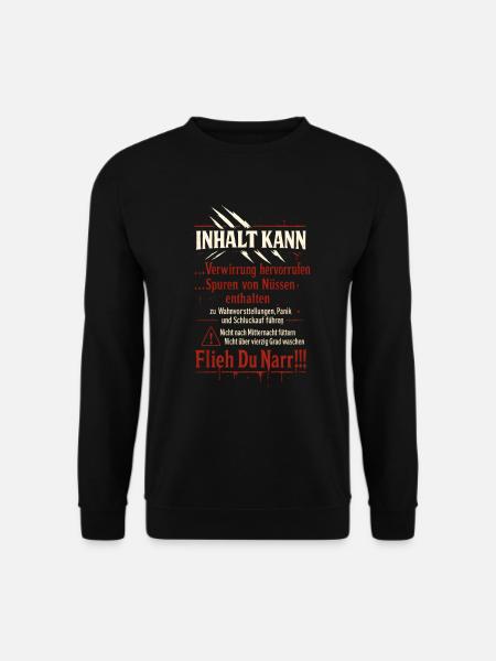 flieh du narr - Unisex Pullover - Schwarz