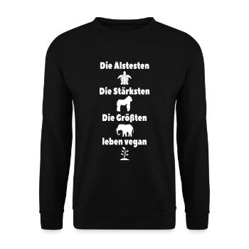 Vegan - Unisex Pullover - Schwarz - Vorne - Alina (178cm) & Michal (187cm)