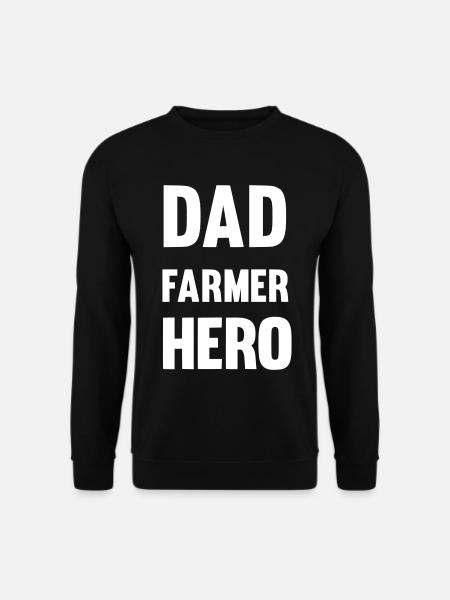 Dad farmer hero - Unisex Sweatshirt - black