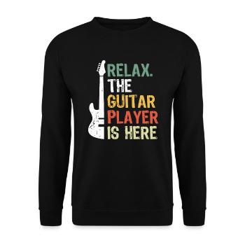 Gitarre Geschenk Gitarrist Musiker E-Gitarre Musik - Unisex Pullover - Schwarz - Vorne - Alina (178cm) & Michal (187cm)