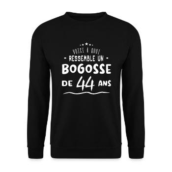 voilà à quoi ressemble un bogosse de 44 ans cadeau - Sweat-shirt Unisexe - noir - Devant - Alina (178cm) & Michal (187cm)