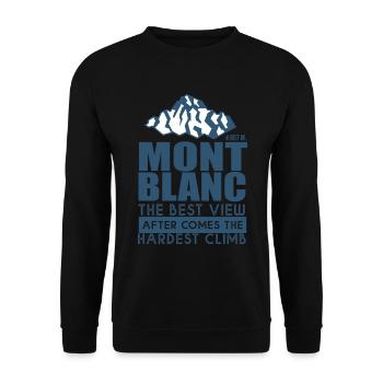 Bergsteigen Mont Blanc Wandern - Unisex Pullover - Schwarz - Vorne - Alina (178cm) & Michal (187cm)