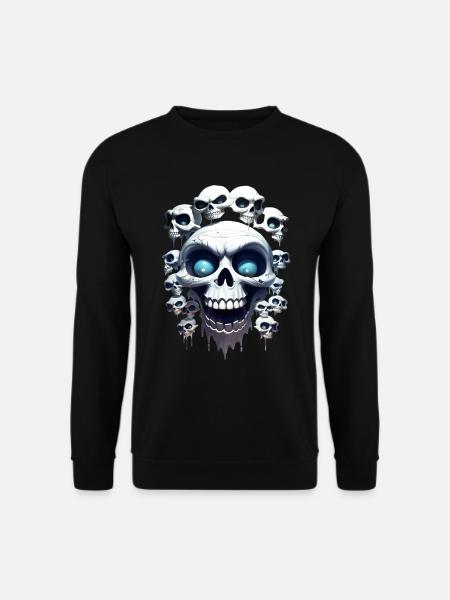 Funny skeleton heads - Unisex Sweatshirt - black