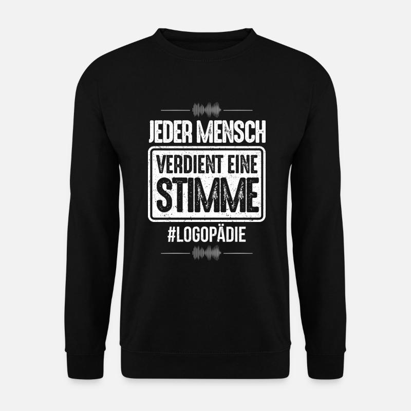 Logopäde Logopädie Logopädin Stimmtherapie Stimme - Unisex Pullover - Schwarz