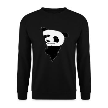 animal- color- fun- heart- nature- mask- penda - Unisex Sweatshirt - black - Front - Alina (178cm) & Michal (187cm)