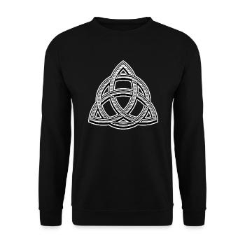 Keltischer Knoten - Unisex Pullover - Schwarz - Vorne - Alina (178cm) & Michal (187cm)
