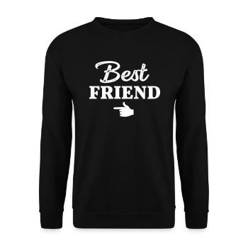 Best Friend Freundschaft Partnerlook beste Freunde - Unisex Pullover - Schwarz - Vorne - Alina (178cm) & Michal (187cm)