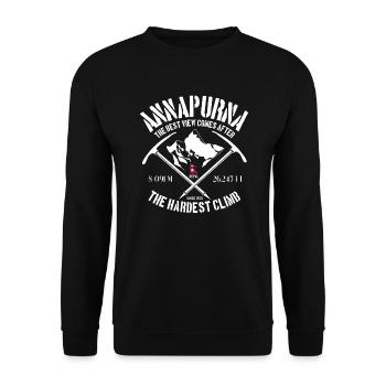 Annapurna - Unisex Sweatshirt - black - Front - Alina (178cm) & Michal (187cm)