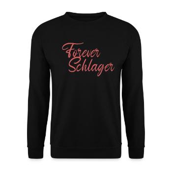 Forever Schlager Kollektion - Unisex Pullover - Schwarz - Vorne - Alina (178cm) & Michal (187cm)