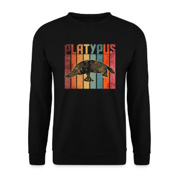 Ornithorynque - Sweat-shirt Unisexe - noir - Devant - Alina (178cm) & Michal (187cm)