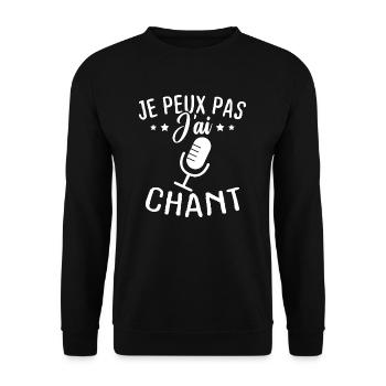 Je peux pas j ai chant - Sweat-shirt Unisexe - noir - Devant - Alina (178cm) & Michal (187cm)