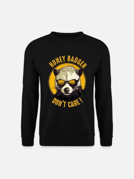 Honigdachs kümmert sich nicht - Unisex Pullover - Schwarz