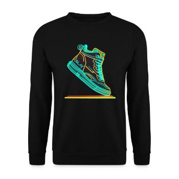 Sneaker Neon - Unisex Pullover - Schwarz - Vorne - Alina (178cm) & Michal (187cm)