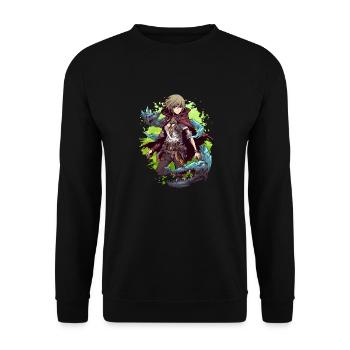 Fantasy RPG Game Anime Character - Chemise Anime - Sweat-shirt Unisexe - noir - Devant - Alina (178cm) & Michal (187cm)
