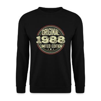 1988 Birthday Parties, A Legendary Vintage - Unisex Sweatshirt - black - Front - Alina (178cm) & Michal (187cm)
