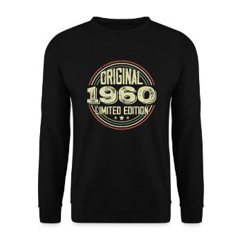 1960 Birthday Partys, ein legendärer Jahrgang - Unisex Pullover - Schwarz - Vorne - Alina (178cm) & Michal (187cm)
