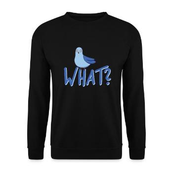 What Taube - Unisex Pullover - Schwarz - Vorne - Alina (178cm) & Michal (187cm)
